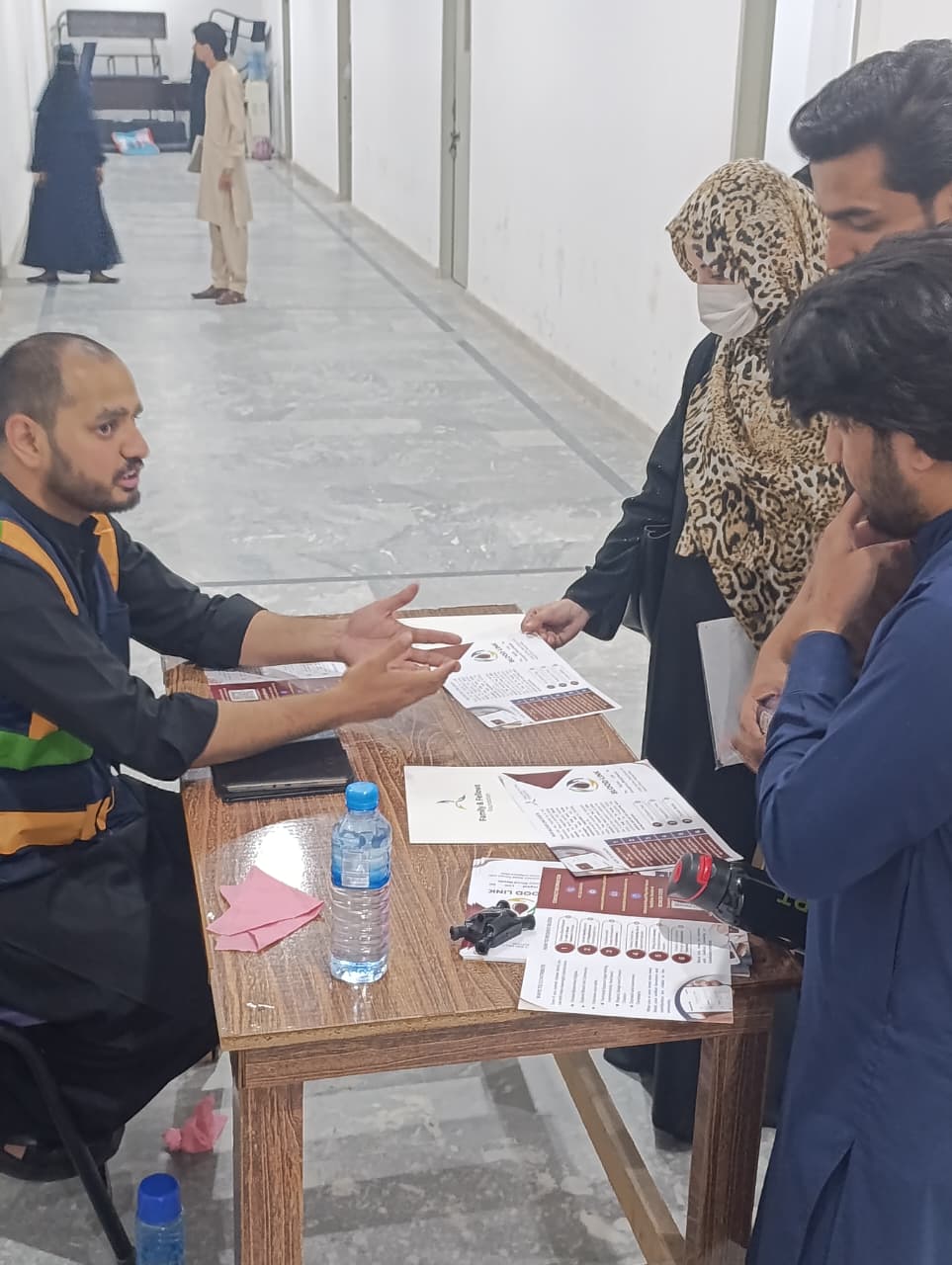 Blood donation activity at Abbasyn University, Islamabad during Abbasyn University Blood Donation Camp