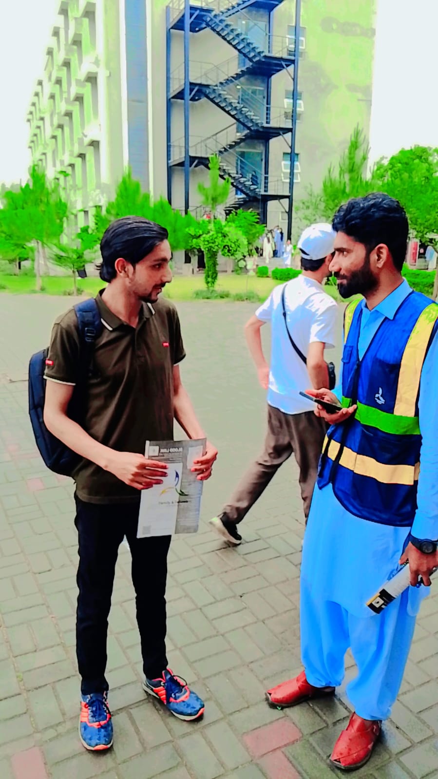Blood donation activity at Ibadat International University, Islamabad during Ibadat University Blood Donation Camp