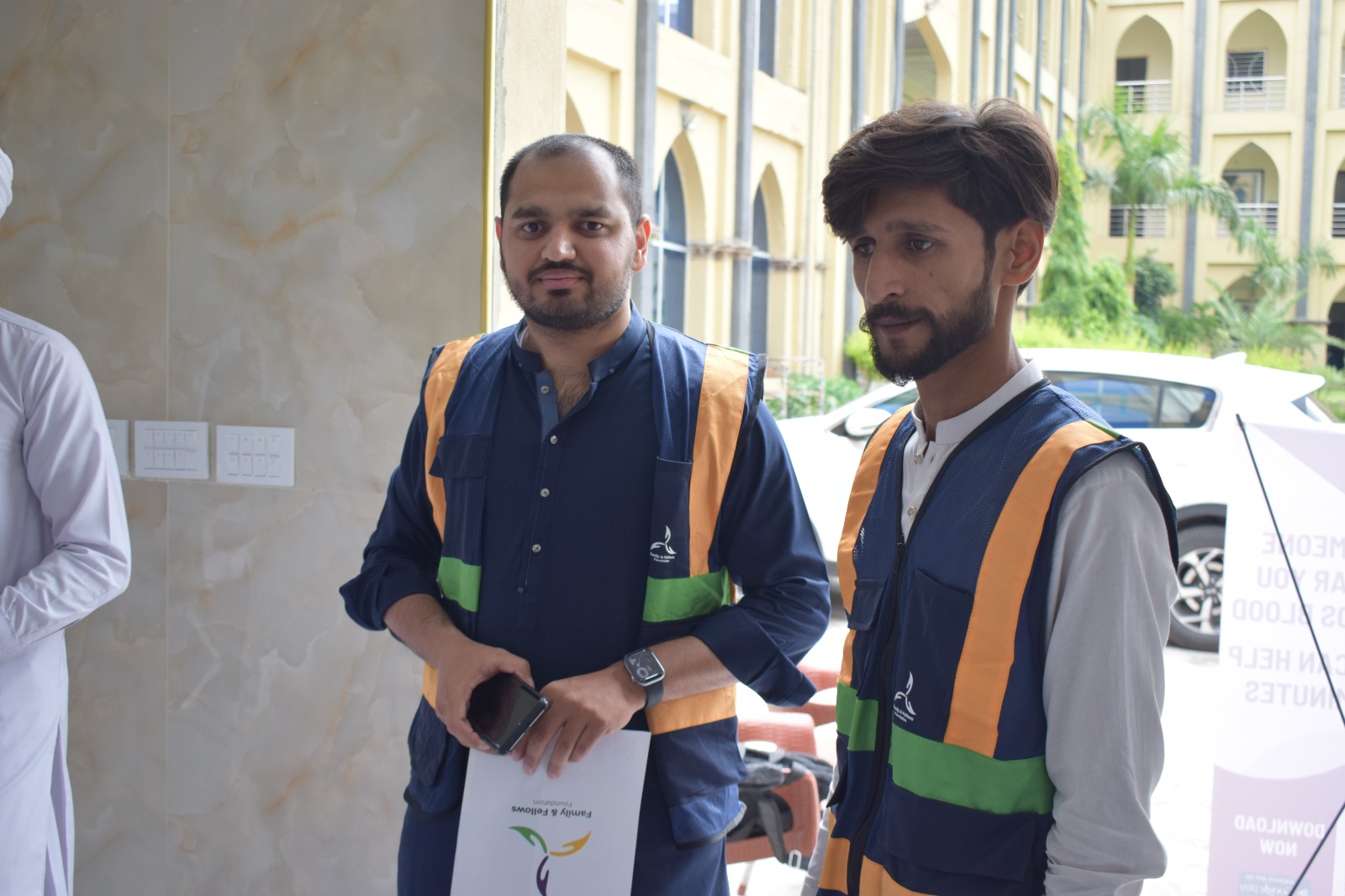 Blood donation activity at Jamia Ghousia Zia Ul Uloom, Islamabad during Jamia Ghousia Zia Ul Uloom Camp