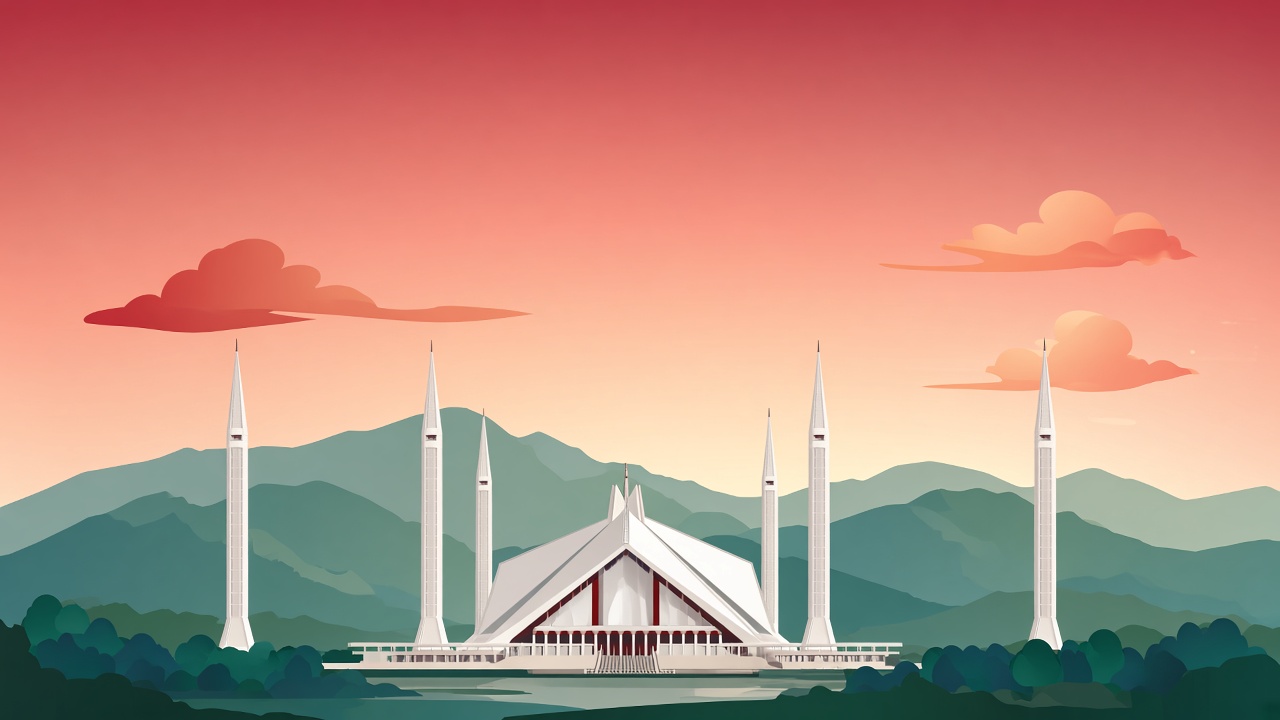 Faisal Mosque and the Margalla Hills representing the Blood Link Federal Chapter in Islamabad and Rawalpindi
